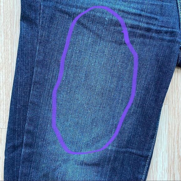 Paige Hoxton Ankle 9” Rise Dark Blue Skinny Jeans - Picture 10 of 11